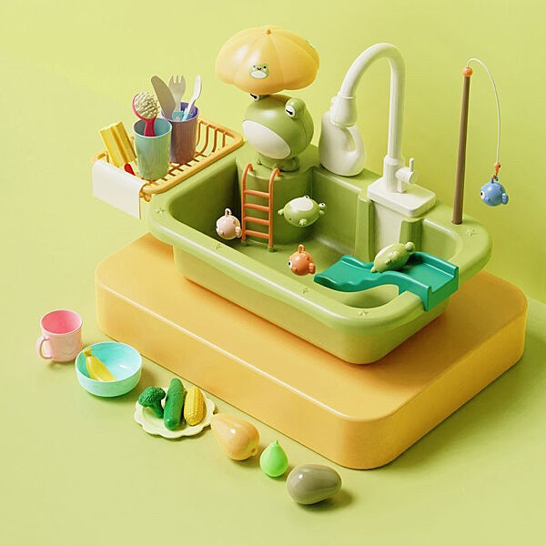 Кухонный игровой набор с краном и циркуляцией воды  Развивающая игрушка для детей