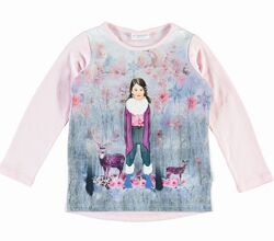 Реглан Вaйкiкi-110,122,134та140см/Дiвчина/Оленi-Регланы/Аппликац.104-140см