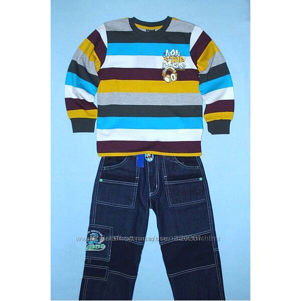 Реглан/ Смужки-110см-Принт/Манжети- Регланы/Рисунок 104-116-Waikiki