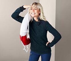 Якісний стильний вязаний светр з флісу 48-50 р. Л-Хл