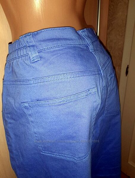 Брюки-джинси сині ХЛ 50 -бірка, заміри, фото