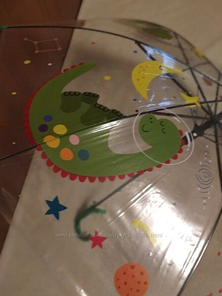 Прозрачный детский зонтик, зонт со свистком для мальчика динозавр