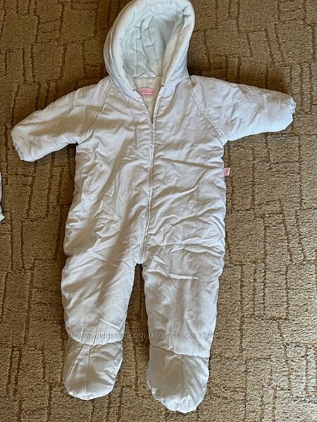 Білий комбінезон з рукавичками 12 міс