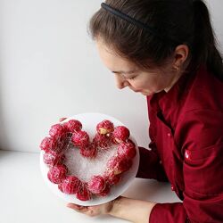 Торт Сердце из шу Ольга Демидова