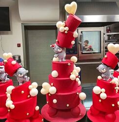 Торт в три яруса на шоколадных шарах Евгения Волошина