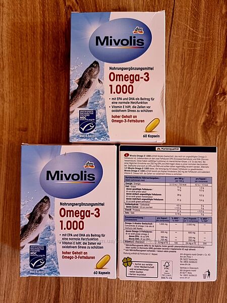 Вітамини Mivolis Омега-3, D3, Zink