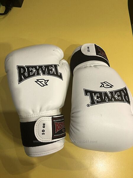 Боксерские перчатки REYVEL Винил 10 oz белые