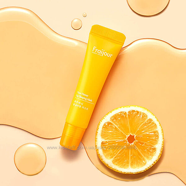 Ночная питат. маска для губ с юдзу и прополисом Fraijour Yuzu Honey 12 мл