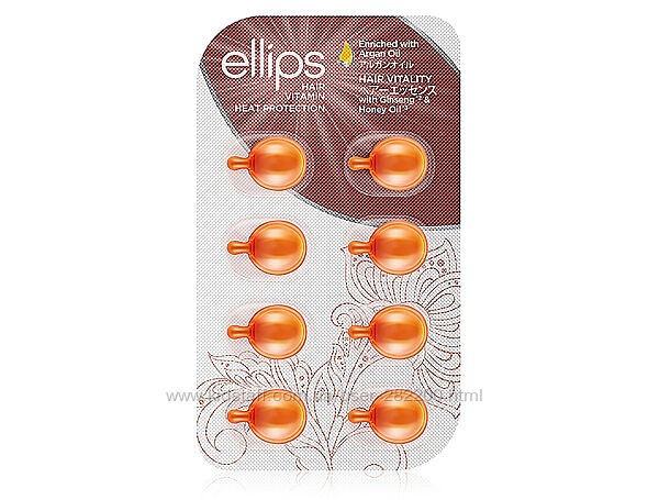 Вітаміни для волосся  з женьшенем та медом Ellips Hair Vitamin Hair 8 капс