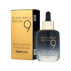 Омолаживающая сыворотка FARMSTAY Black Snail & Peptide 9 Perfect Ampoule