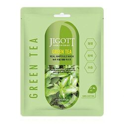 Тканевая маска зеленый чай  Jigott Green Tea Real Ampoule Mask