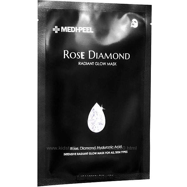Тканинна маска з алмазною пудрою Medi-Peel Rose Diamond Radiant Glow Mask